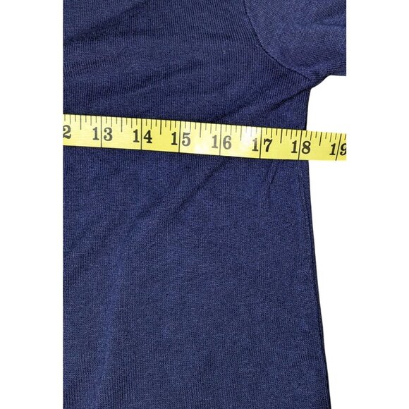 Women's Navy Blue Lace Back Cardigan Button Front XL Laps - Picture 10 of 13